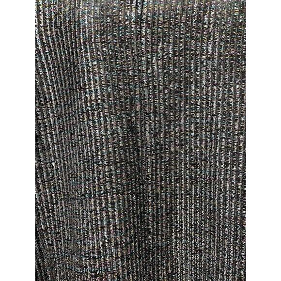 VINTAGE 70s Metallic Cocoon Cardigan Womens Size 26 Batwing Shimmer Gothic USA - Picture 7 of 8